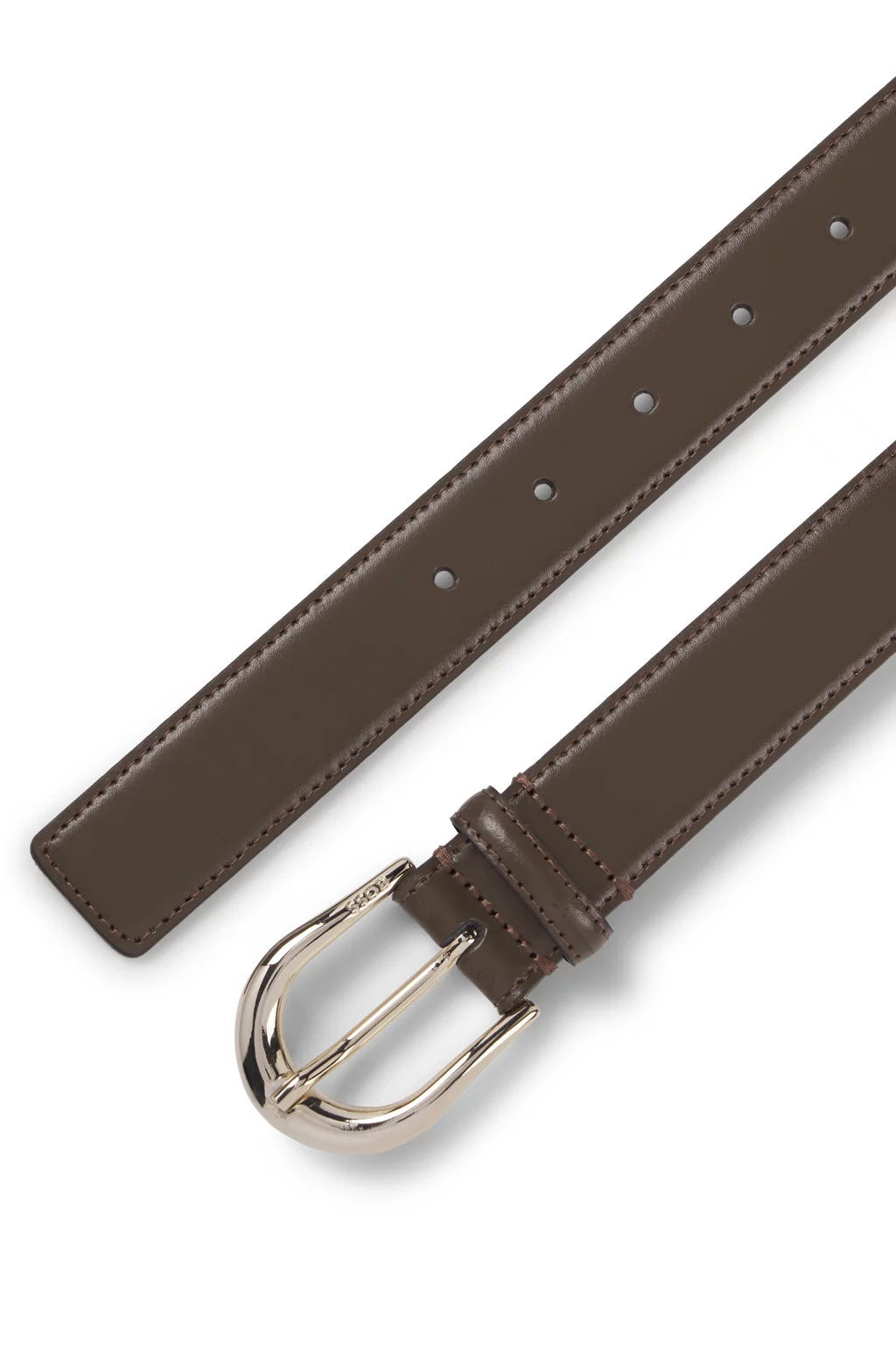 BOSS ITALIAN-LEATHER BELT WITH LOGO BUCKLE