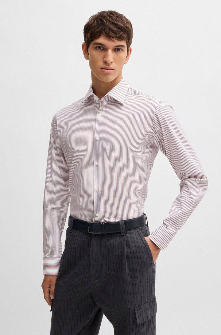 Boss Reversible Italian-leather belt with interchangeable buckles