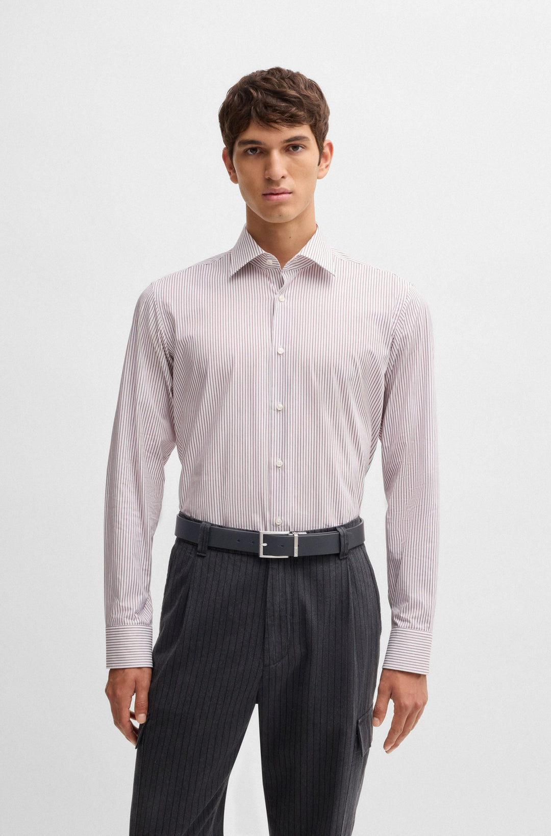 Boss Reversible belt in Italian leather