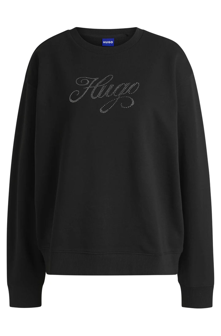 HUGO OVERSIZE-FIT SWEATSHIRT IN COTTON TERRY WITH LOGO ARTWORK