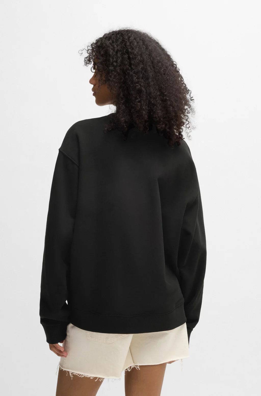 HUGO OVERSIZE-FIT SWEATSHIRT IN COTTON TERRY WITH LOGO ARTWORK