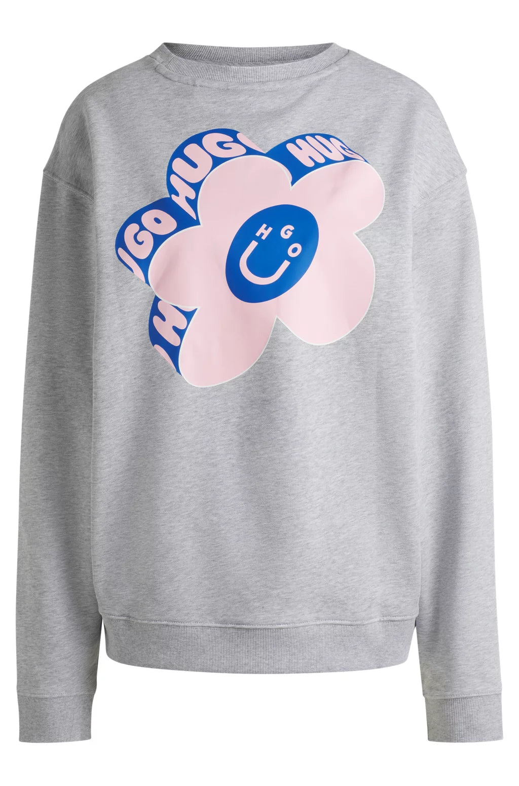 HUGO OVERSIZE-FIT SWEATSHIRT IN COTTON TERRY WITH LOGO ARTWORK