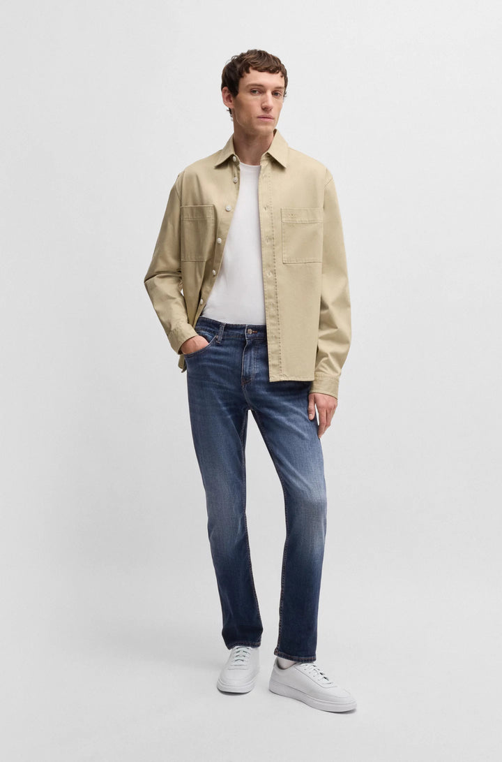 Boss Delaware slim-fit jeans in blue comfort-stretch denim