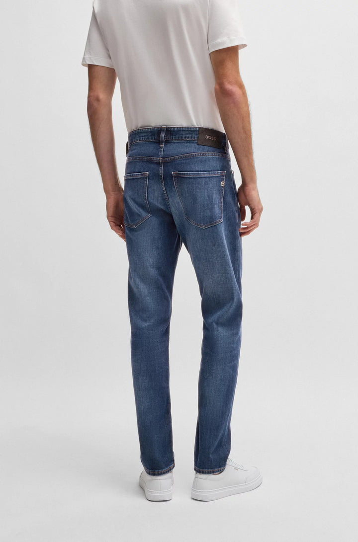 Boss Delaware slim-fit jeans in blue comfort-stretch denim