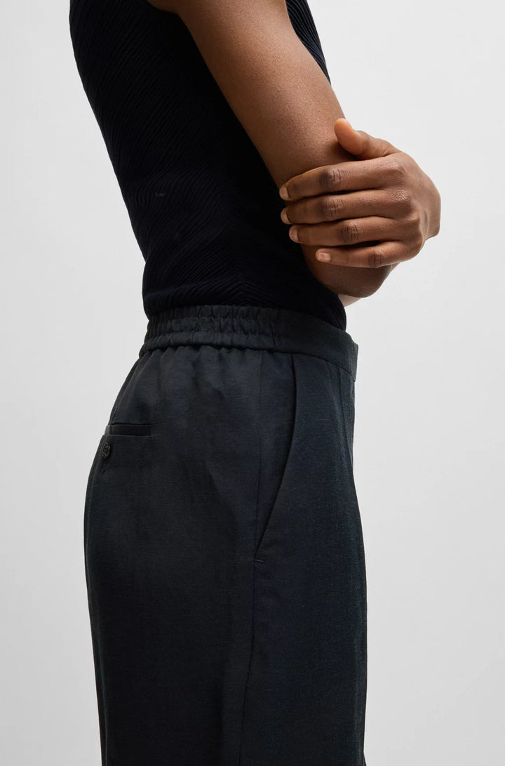 BOSS RELAXED-FIT SHORTS WITH WIDE LEG