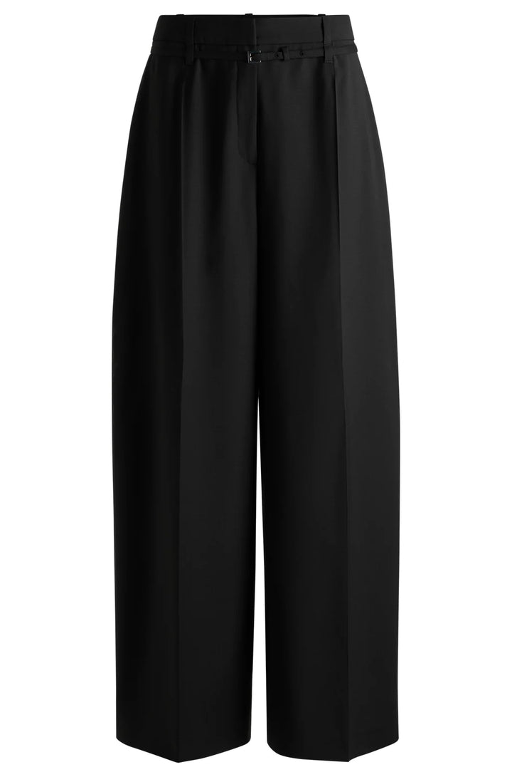 BOSS RELAXED-FIT TROUSERS IN VIRGIN WOOL