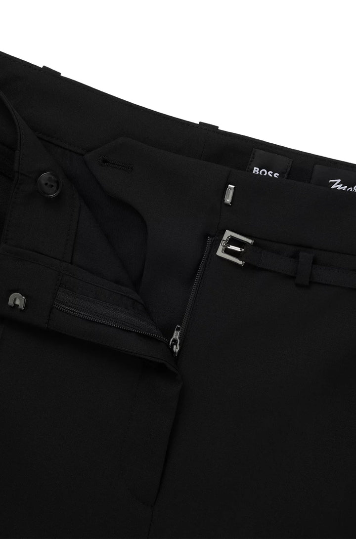 BOSS RELAXED-FIT TROUSERS IN VIRGIN WOOL