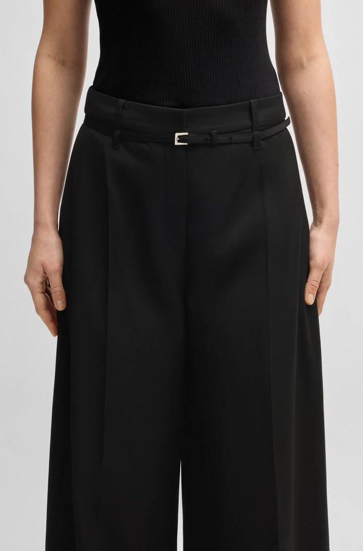 BOSS RELAXED-FIT TROUSERS IN VIRGIN WOOL