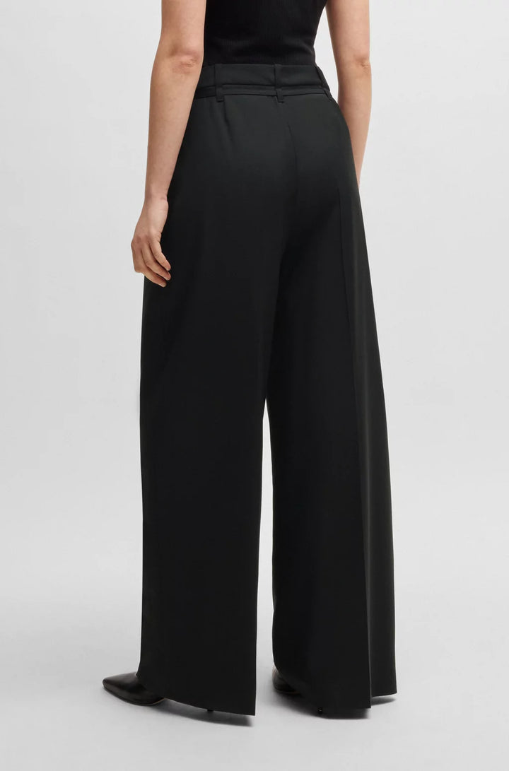 BOSS RELAXED-FIT TROUSERS IN VIRGIN WOOL