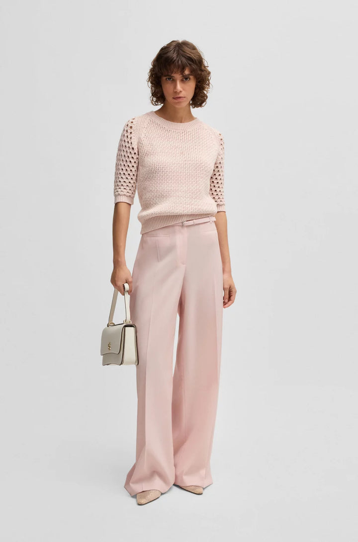 BOSS RELAXED-FIT TROUSERS IN VIRGIN WOOL