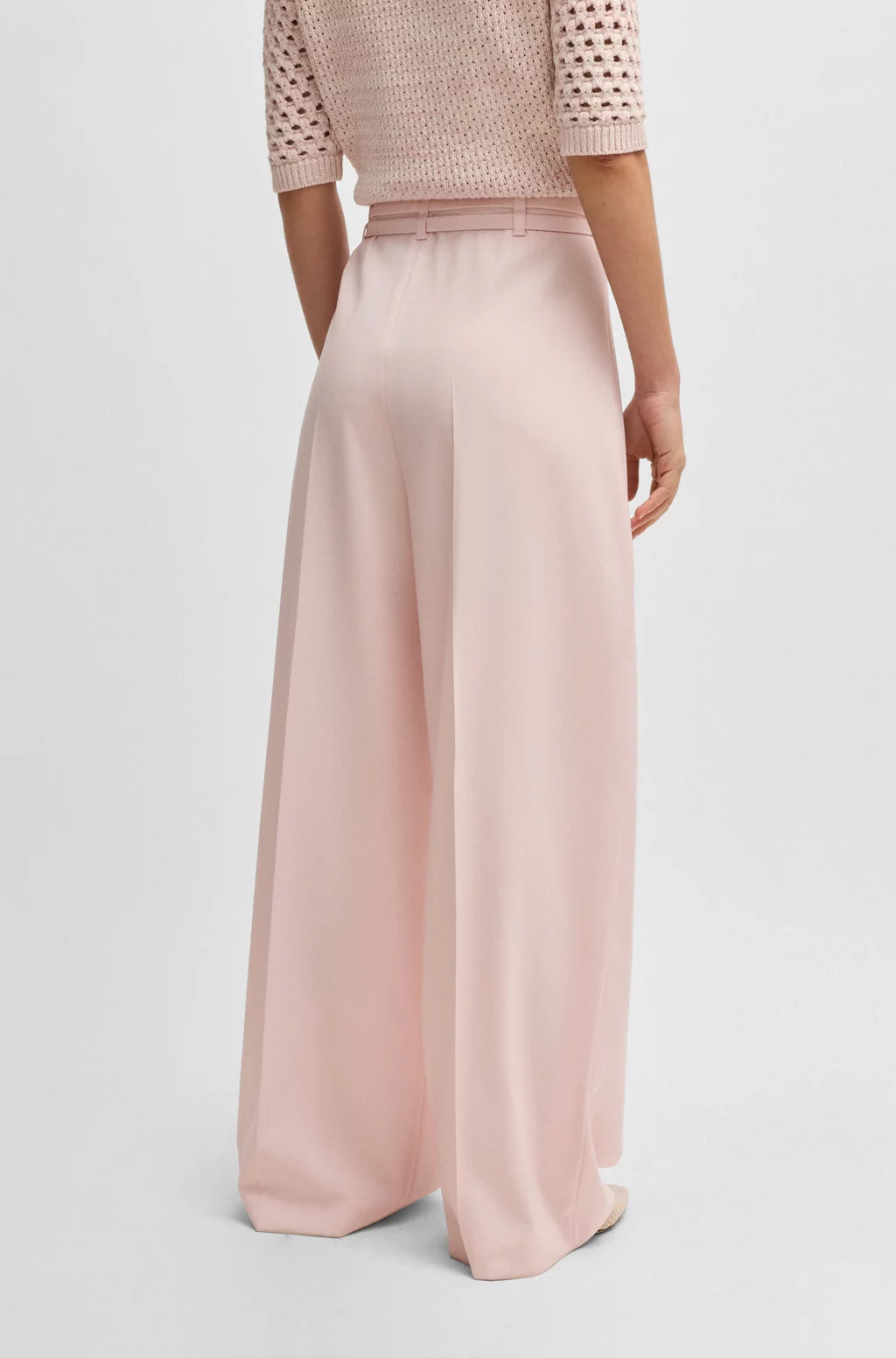 BOSS RELAXED-FIT TROUSERS IN VIRGIN WOOL