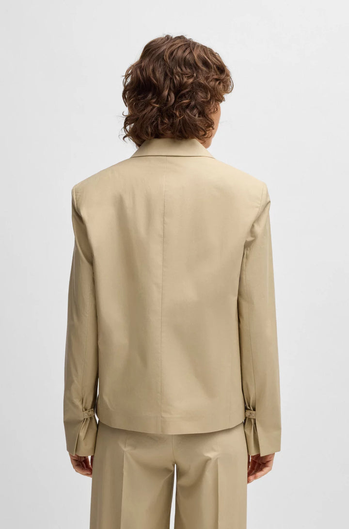 BOSS SINGLE-BUTTON BLAZER IN AIRY STRETCH COTTON