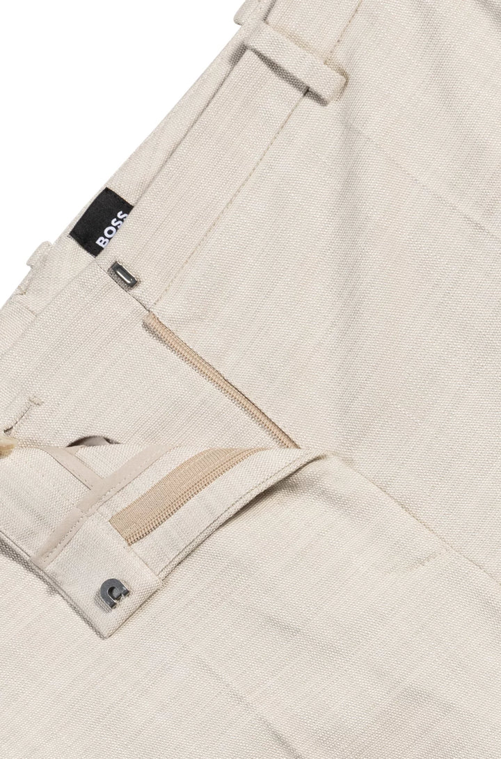 BOSS RELAXED-FIT TROUSERS IN MELANGE STRETCH FABRIC