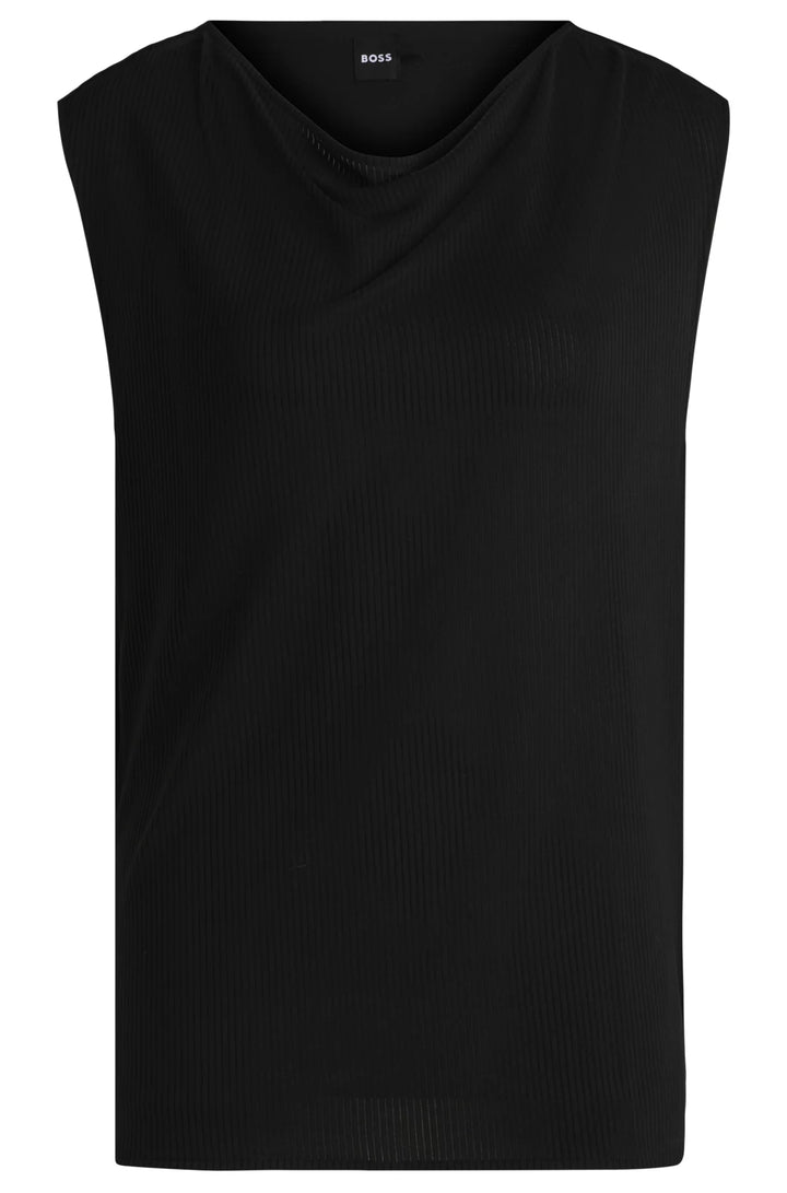 BOSS Sleeveless T-shirt with ribbed front