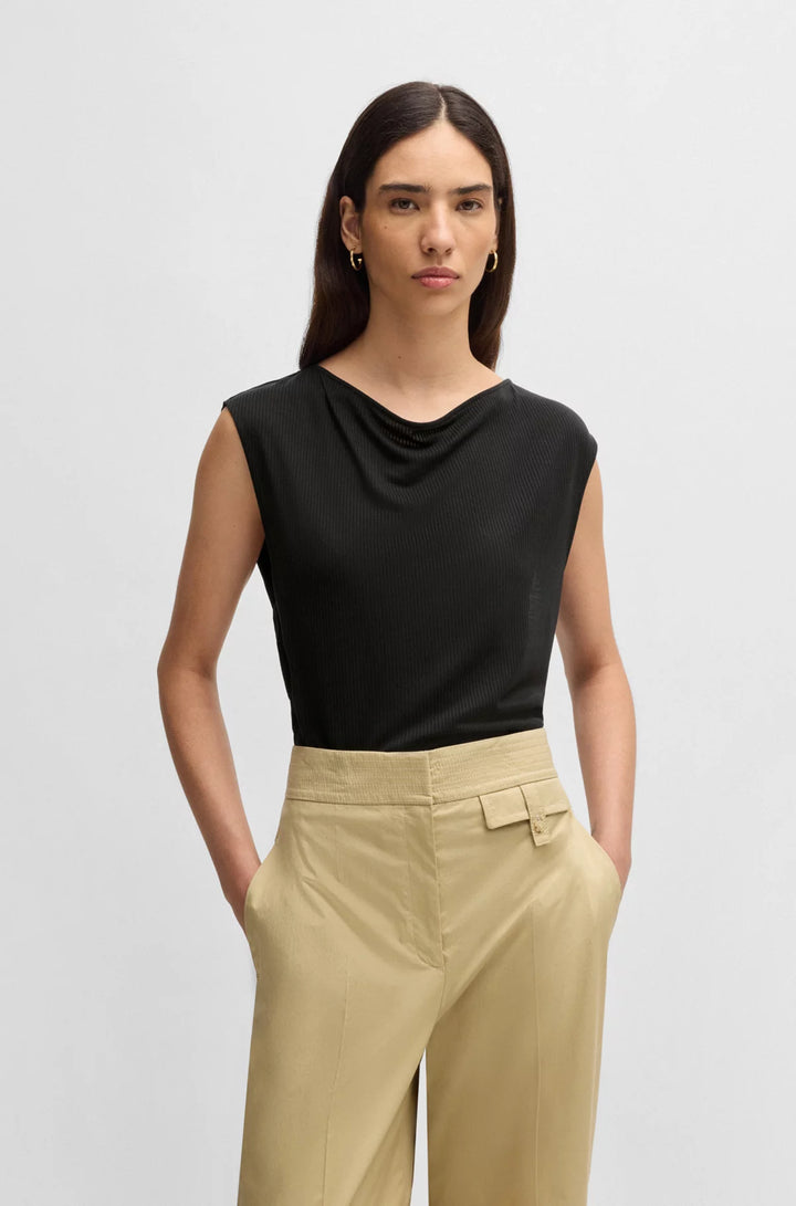 BOSS Sleeveless T-shirt with ribbed front