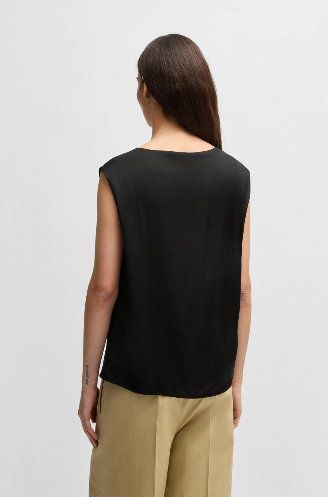 BOSS Sleeveless T-shirt with ribbed front