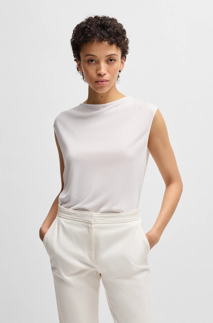 BOSS Sleeveless T-shirt with ribbed front
