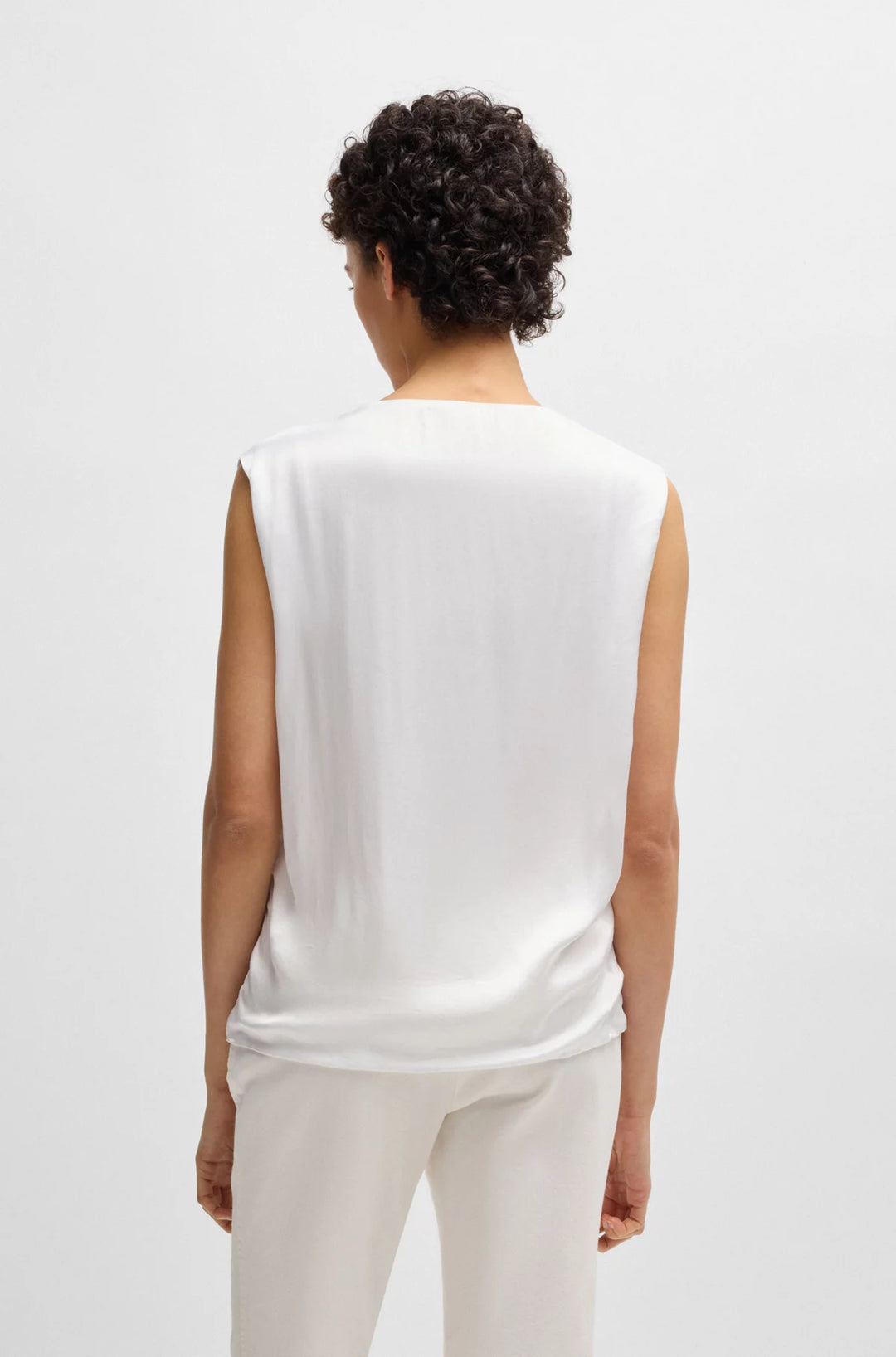 BOSS Sleeveless T-shirt with ribbed front