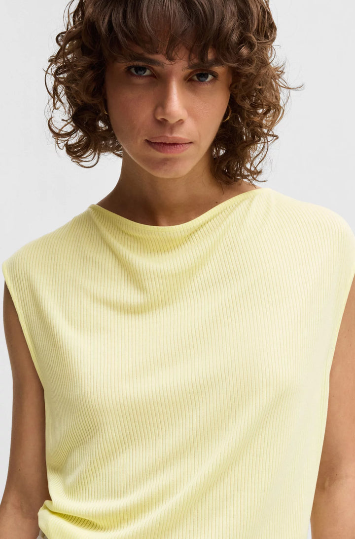 BOSS Sleeveless T-shirt with ribbed front