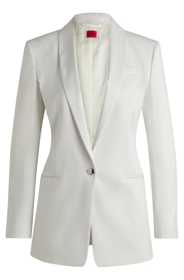 HUGO REGULAR-FIT BLAZER IN SHIMMER FABRIC