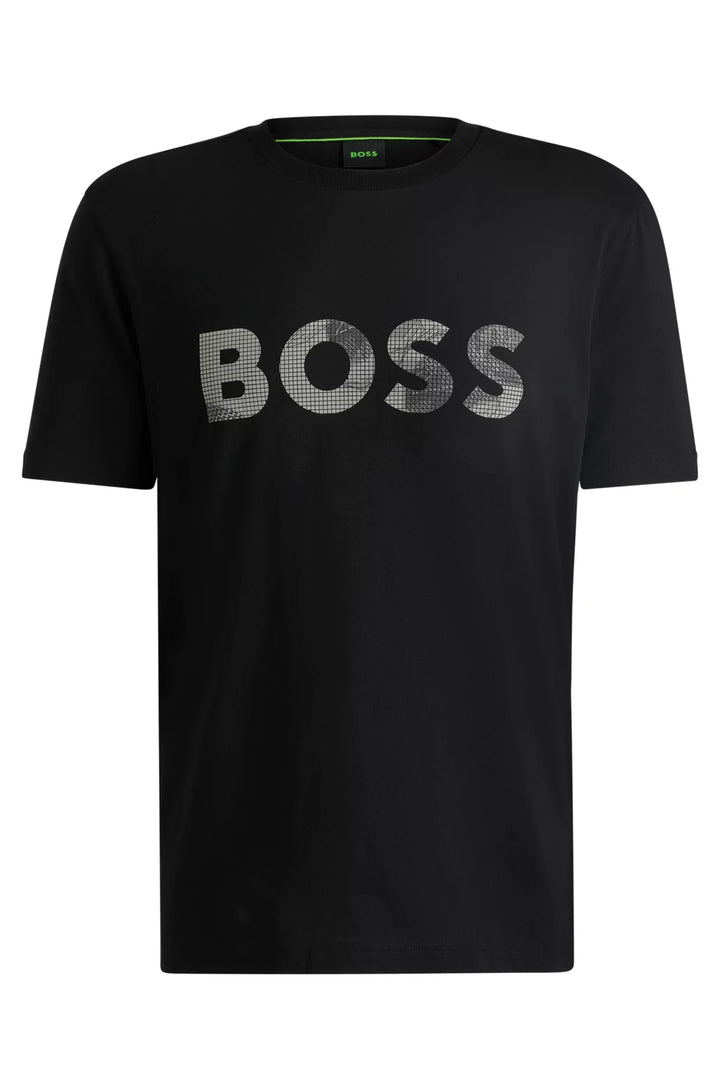 BOSS COTTON-JERSEY T-SHIRT WITH LOGO PRINT