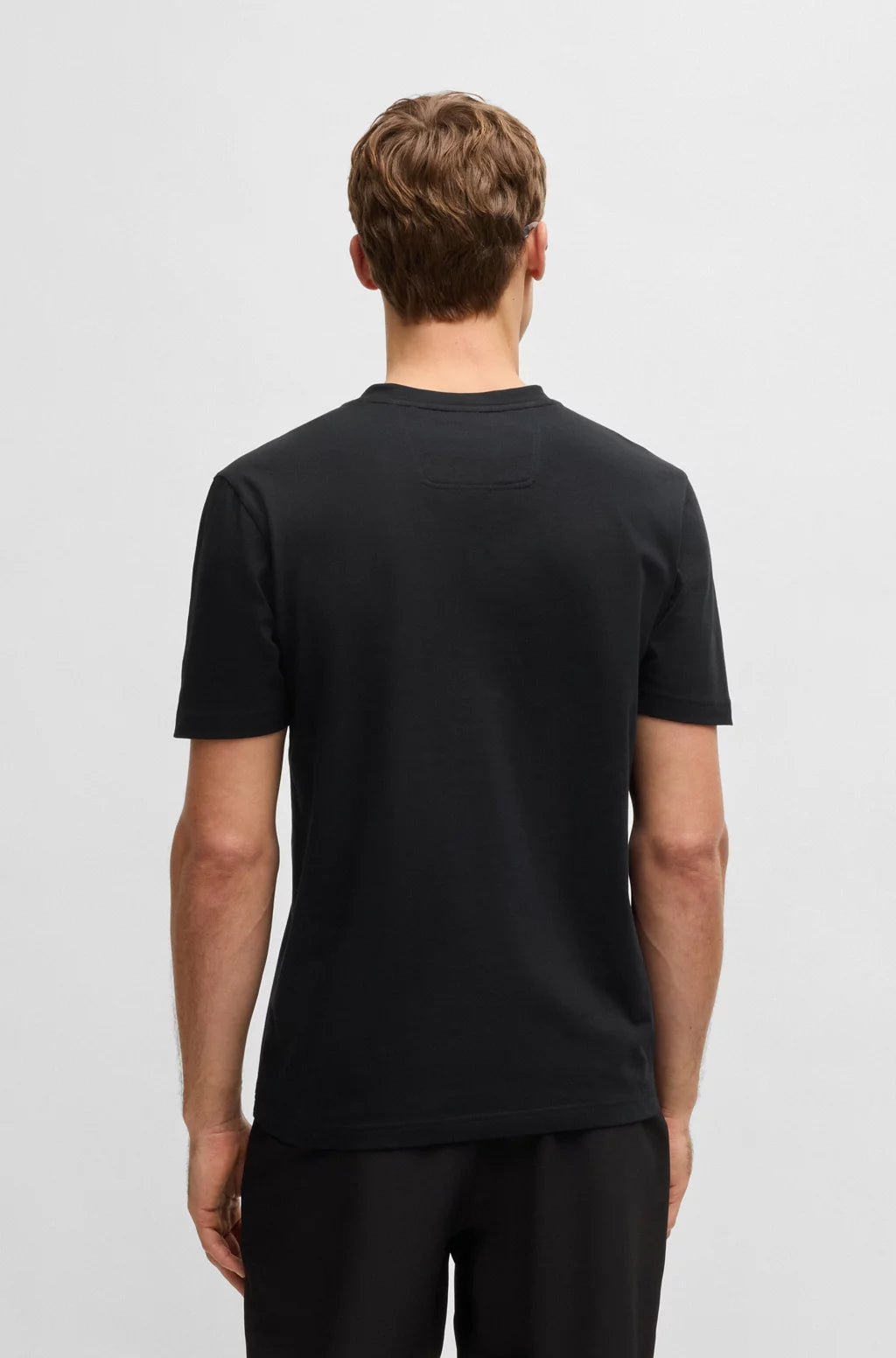 BOSS COTTON-JERSEY T-SHIRT WITH LOGO PRINT