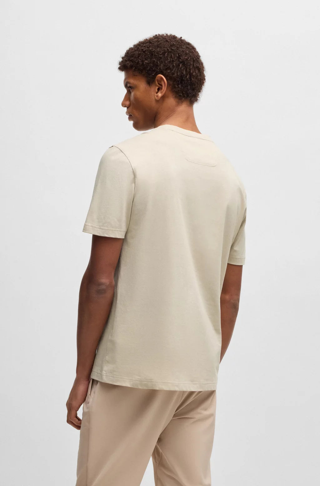 BOSS COTTON-JERSEY T-SHIRT WITH LOGO PRINT