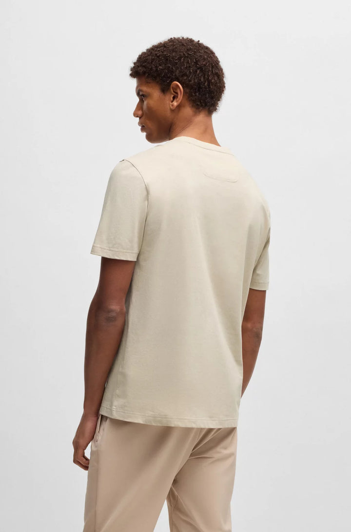 BOSS COTTON-JERSEY T-SHIRT WITH LOGO PRINT