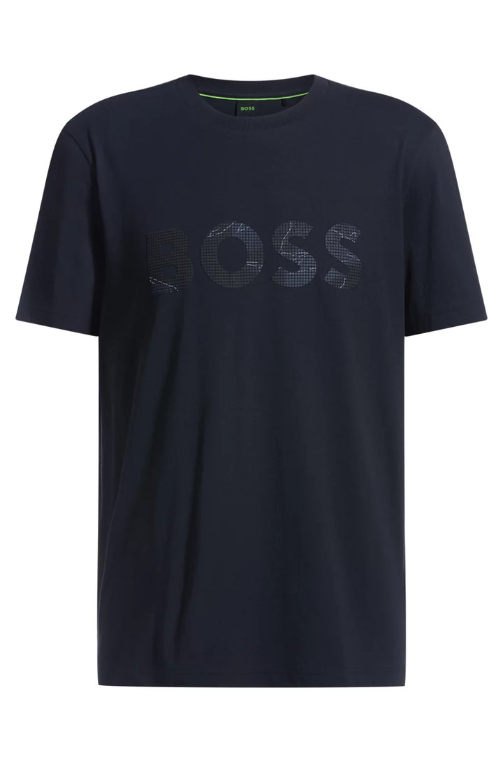 BOSS COTTON-JERSEY T-SHIRT WITH LOGO PRINT