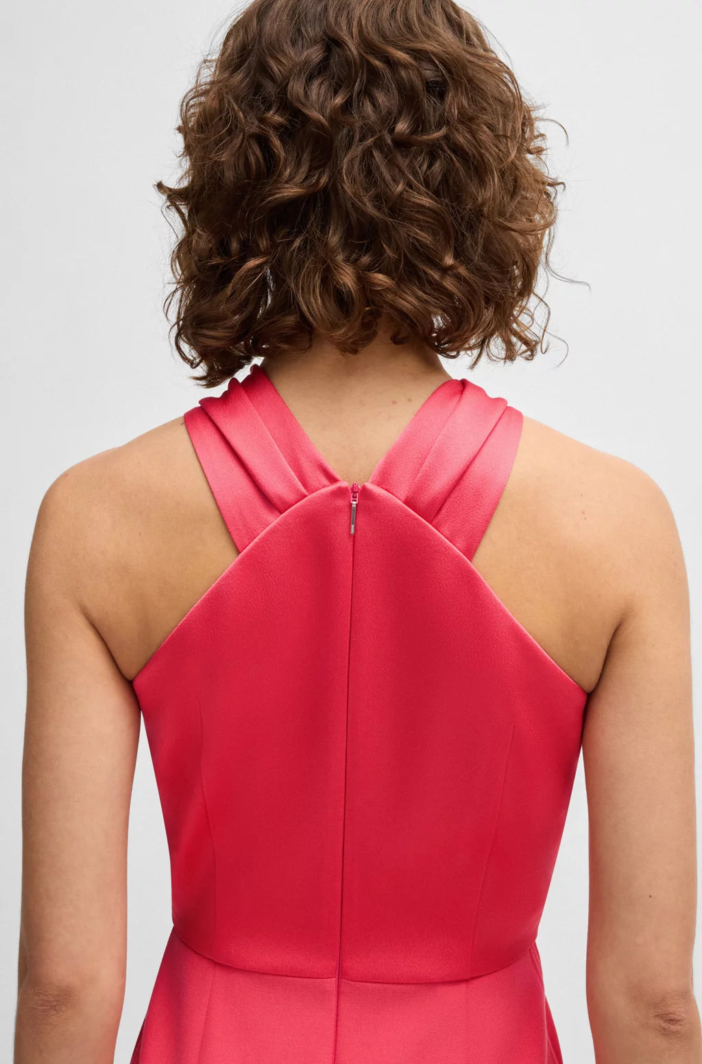 BOSS TWIST-DETAIL DRESS IN STRETCH FABRIC