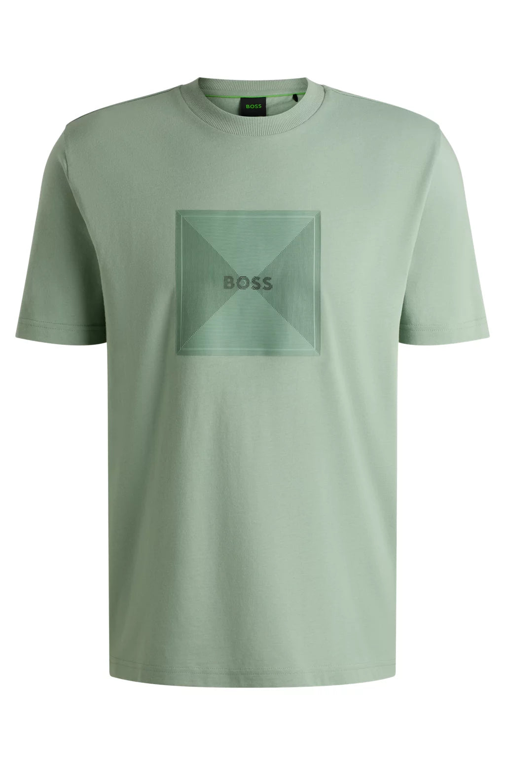 BOSS COTTON-JERSEY T-SHIRT WITH FINELINE LOGO ARTWORK