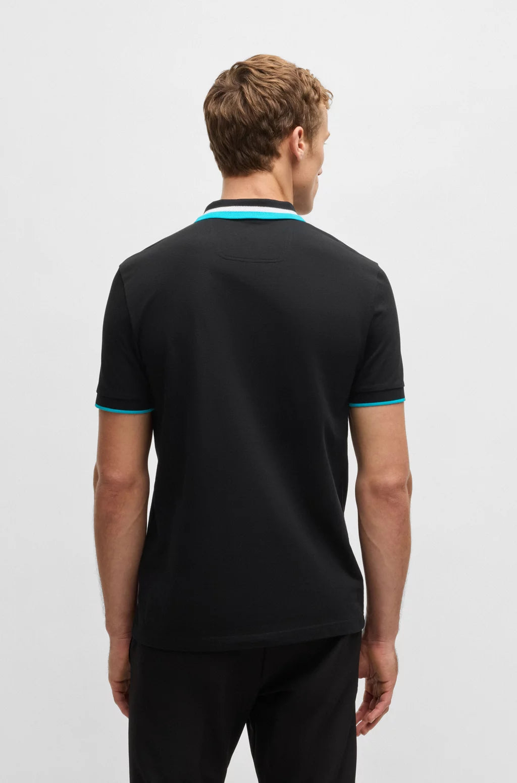 BOSS PADDY ACTIVE POLO SHIRT WITH CONTRAST STRIPES