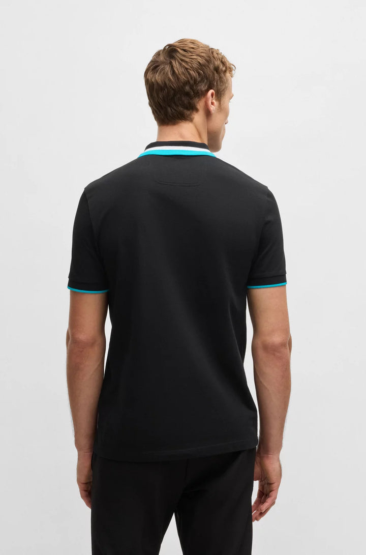 BOSS PADDY ACTIVE POLO SHIRT WITH CONTRAST STRIPES