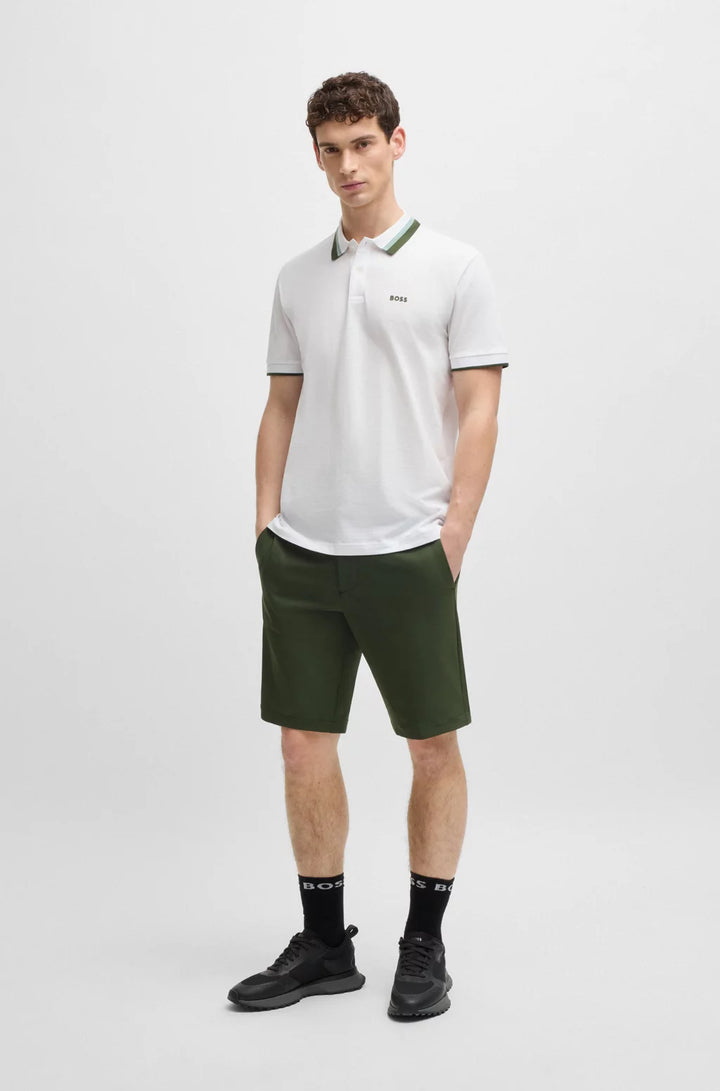 BOSS PADDY ACTIVE POLO SHIRT WITH CONTRAST STRIPES