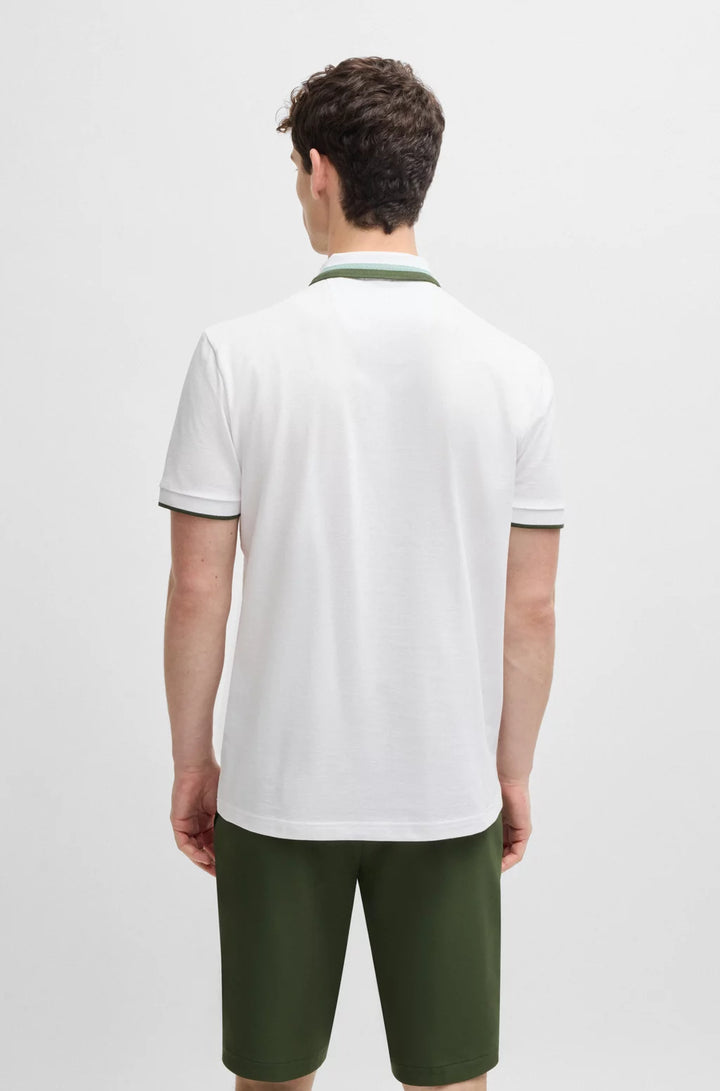 BOSS PADDY ACTIVE POLO SHIRT WITH CONTRAST STRIPES