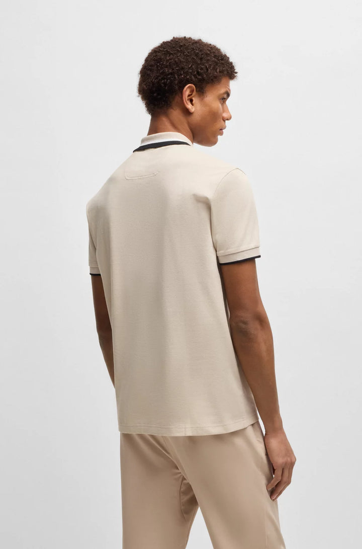 BOSS PADDY ACTIVE POLO SHIRT WITH CONTRAST STRIPES