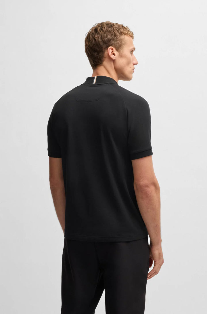BOSS Active polo shirt with block stripe