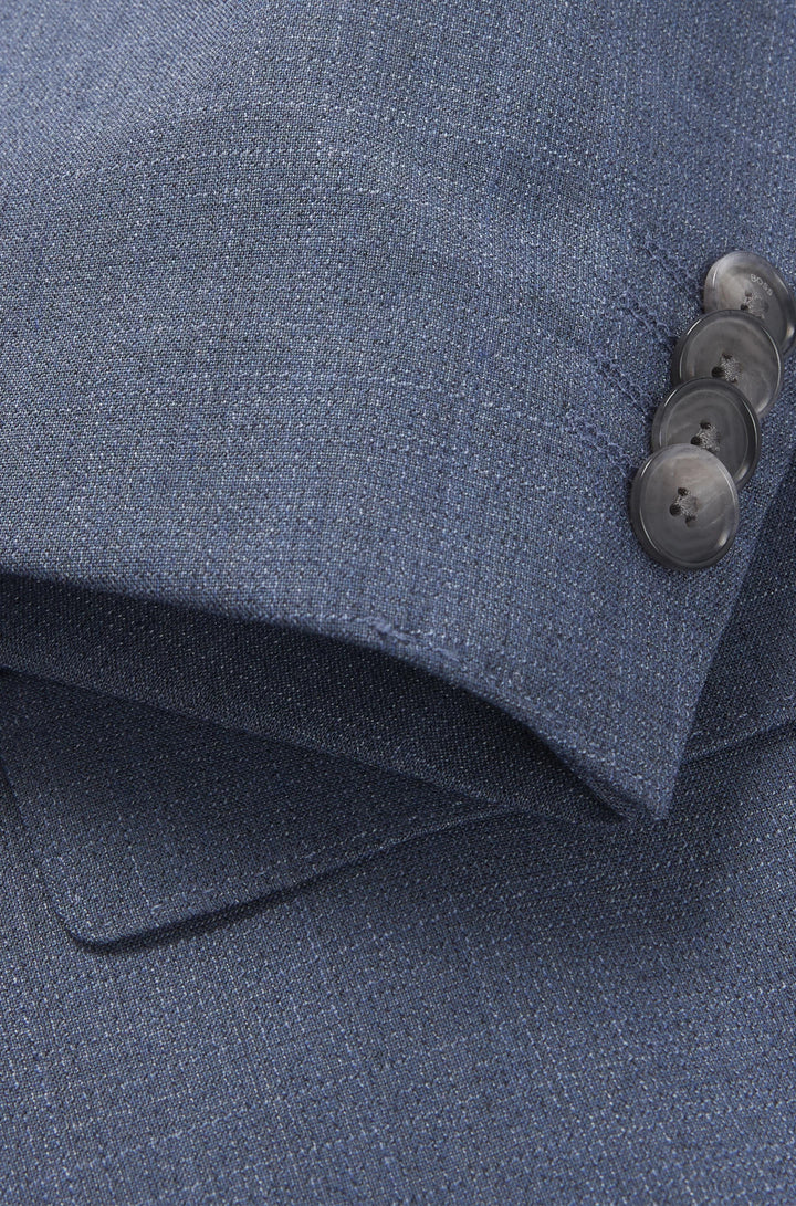 Boss Regular-fit suit in patterned stretch cloth