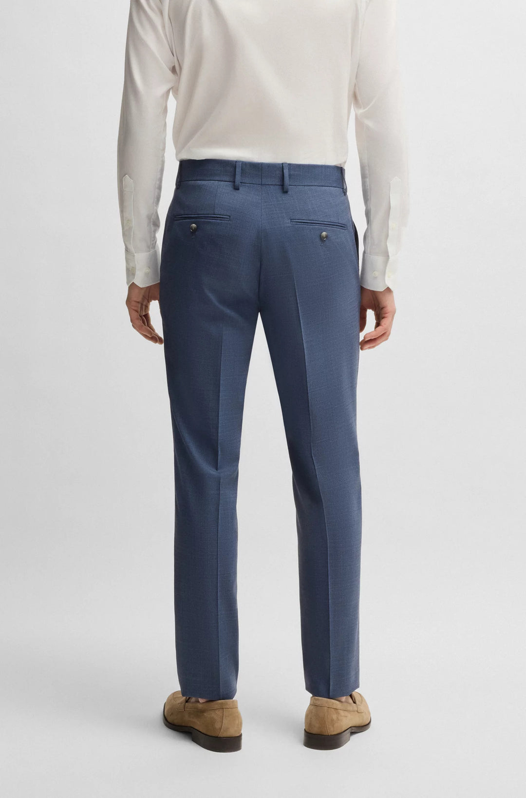 Boss Regular-fit suit in patterned stretch cloth