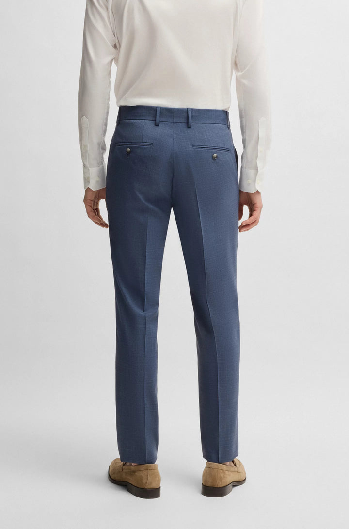 Boss Regular-fit suit in patterned stretch cloth