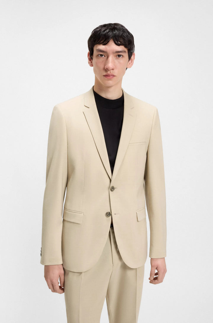 Boss Extra-slim-fit blazer in mohair-look dobby