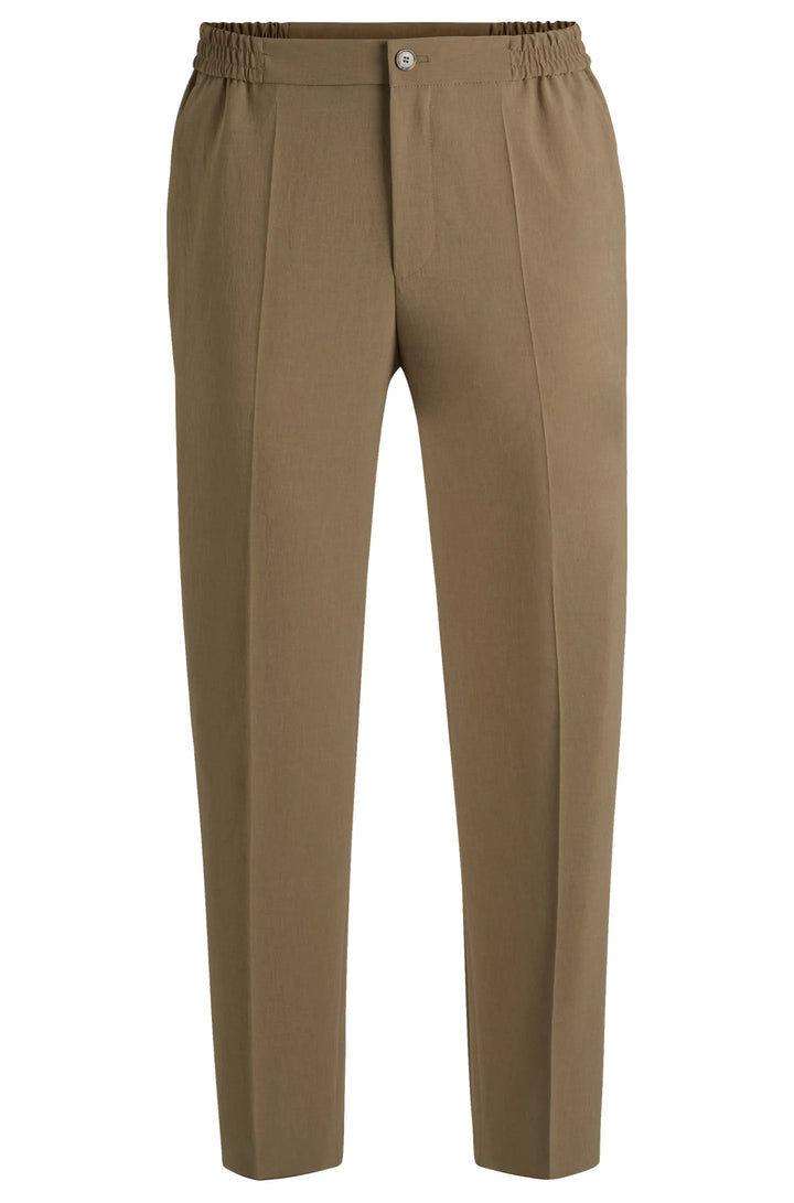 Hugo Slim-fit trousers in melange wrinkle-resistant fabric