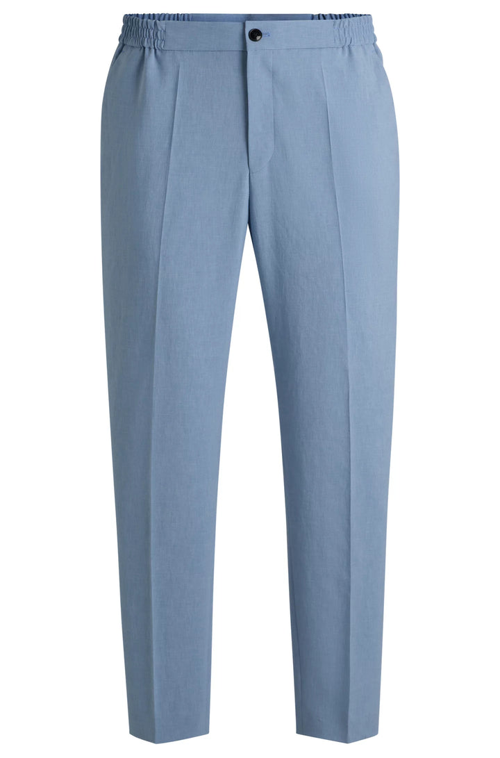 Hugo Slim-fit trousers in melange wrinkle-resistant fabric