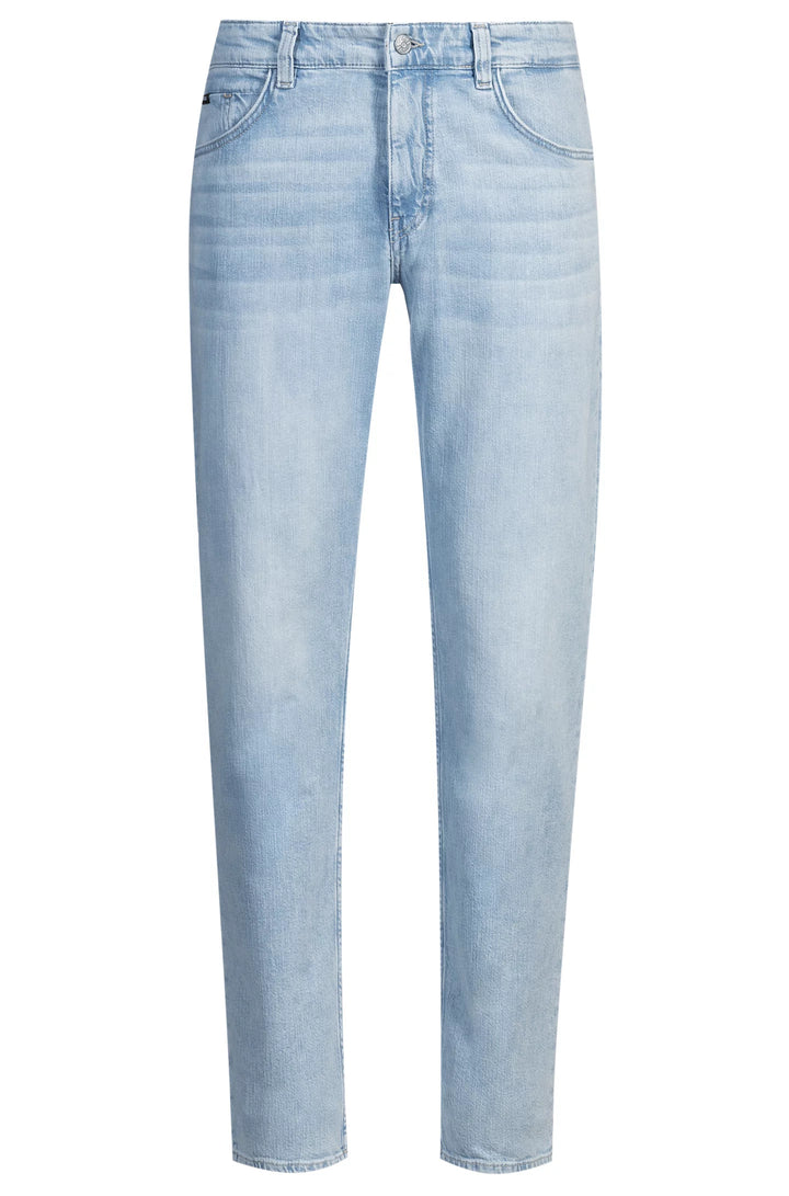 Boss Maine regular-fit jeans in blue mechanical-stretch denim