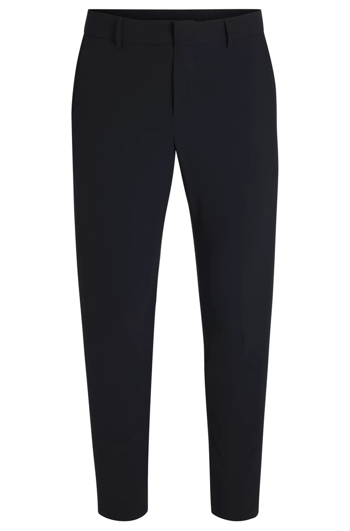 Boss Slim-fit trousers in travel-friendly stretch softshell fabric