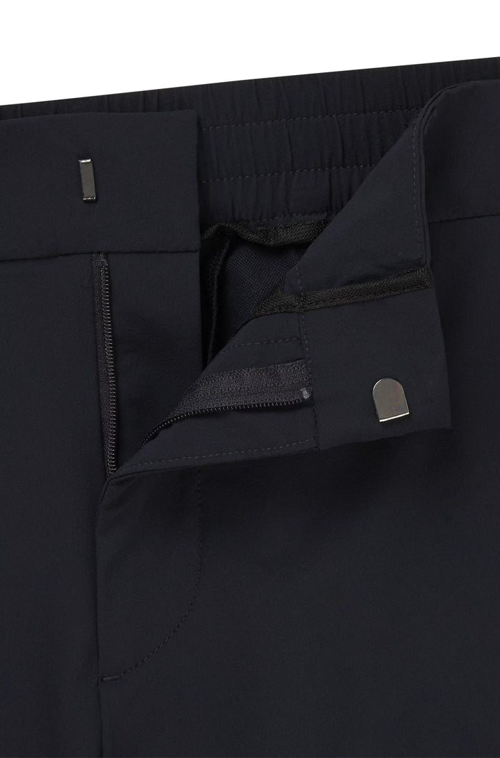 Boss Slim-fit trousers in travel-friendly stretch softshell fabric