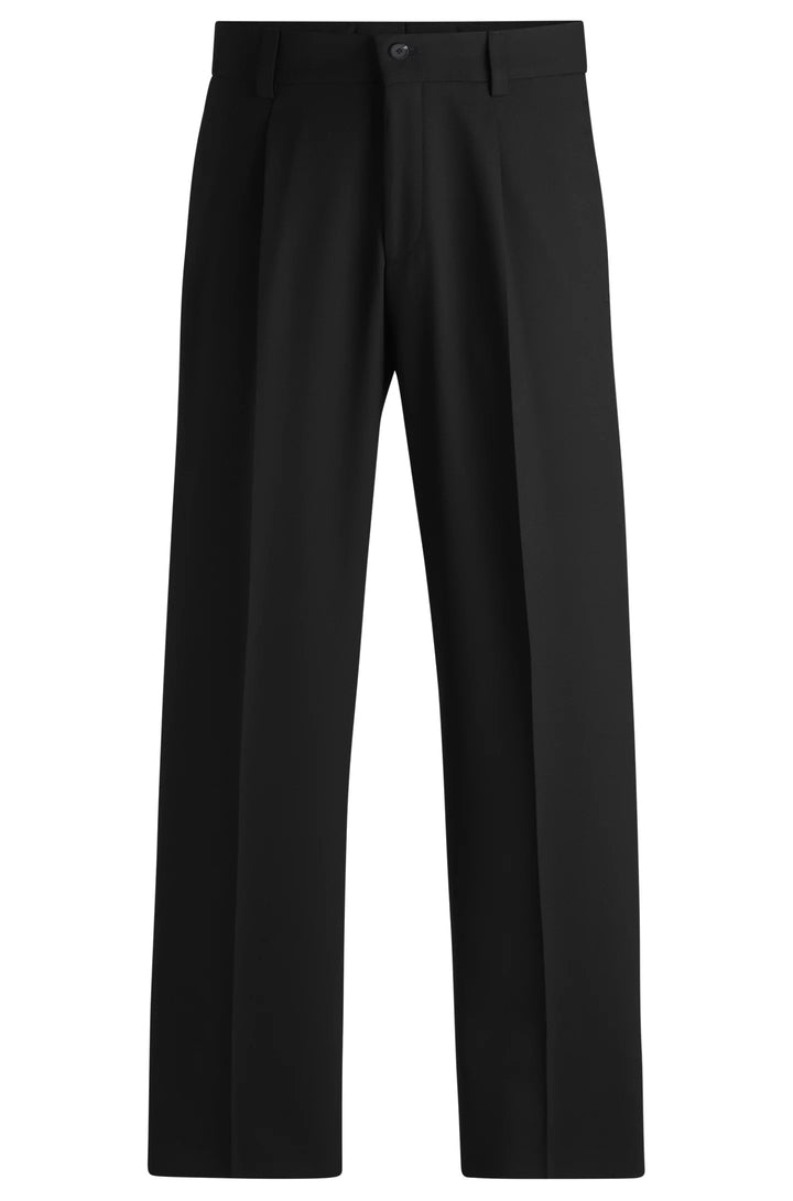Hugo Modern-fit trousers in stretch twill with front crease