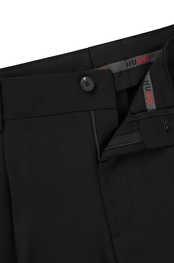 Hugo Modern-fit trousers in stretch twill with front crease