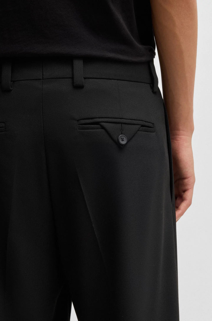 Hugo Modern-fit trousers in stretch twill with front crease