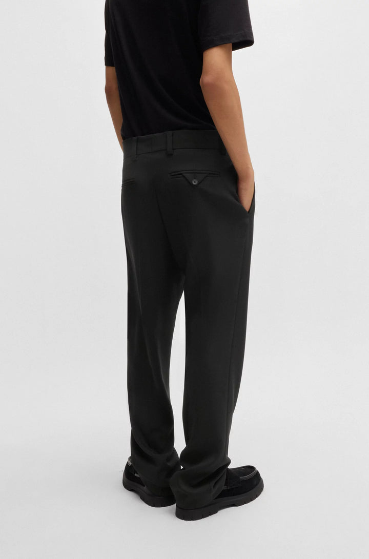 Hugo Modern-fit trousers in stretch twill with front crease